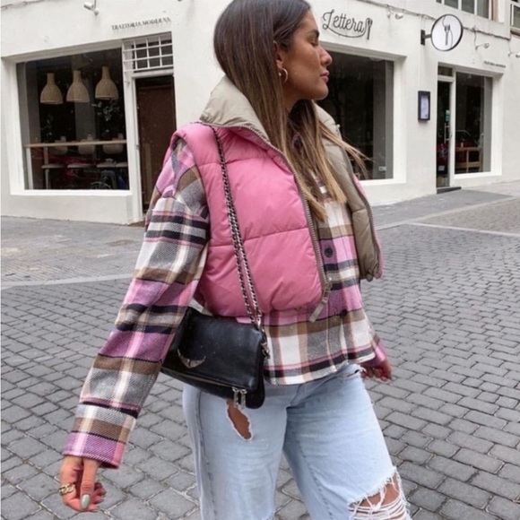 Zara Reversible Quilted Puffer Vest Size S-M - Picture 5 of 13